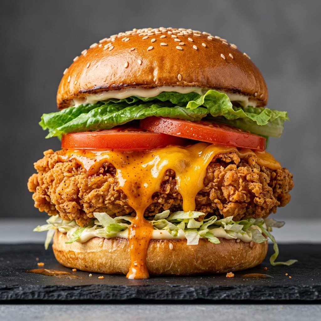 JUMBO injected chicken burger